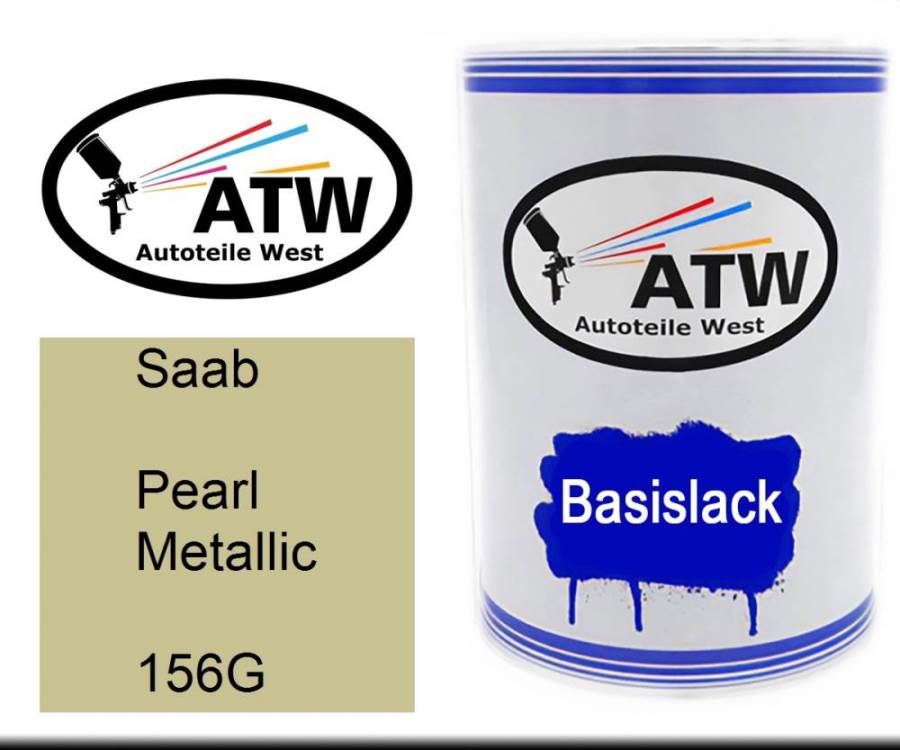Saab, Pearl Metallic, 156G: 500ml Lackdose, von ATW Autoteile West.